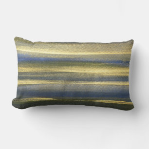 Líneas azules almohada lumbar 33 cm x 53 cm del
