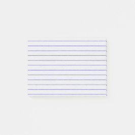 Líneas azules de encargo notas pegajosas del papel
