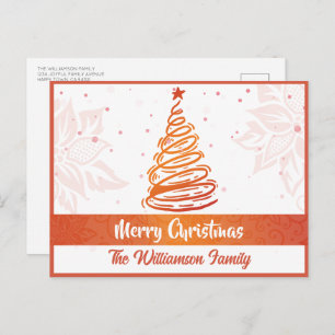 Líneas curvadas Árbol de Navidad Poinsettia Blanco