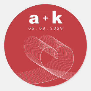 Líneas de amor de bucle Etiqueta de regalo de favo