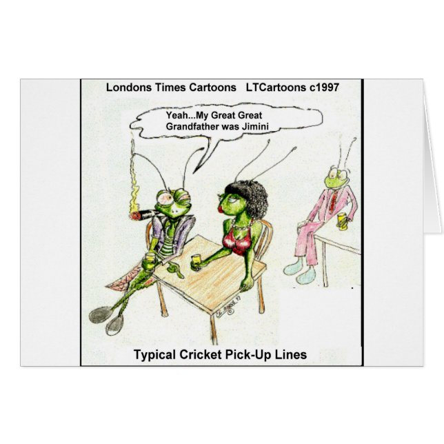 Líneas de Captación de Cricket Divertidas (Anverso (Horizontal))