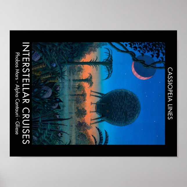 Líneas de Cassiopeia de Arte SciFi Cruceros intere (Frente)