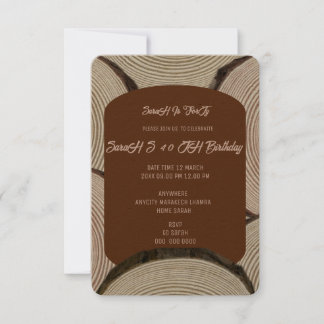 Líneas de columna de árbol Boda Invitación Azul cl