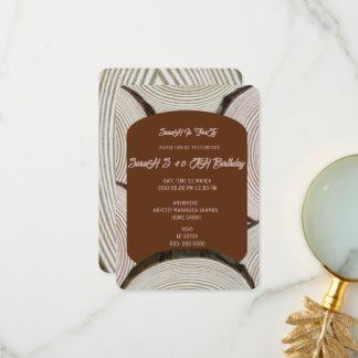 Líneas de columna de árbol Invitación de boda Azul