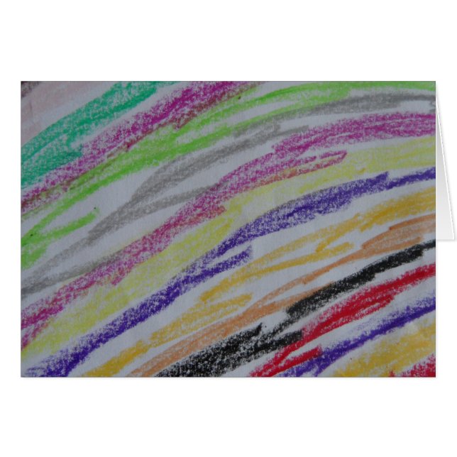 Líneas de dibujo de crayón (Anverso (Horizontal))