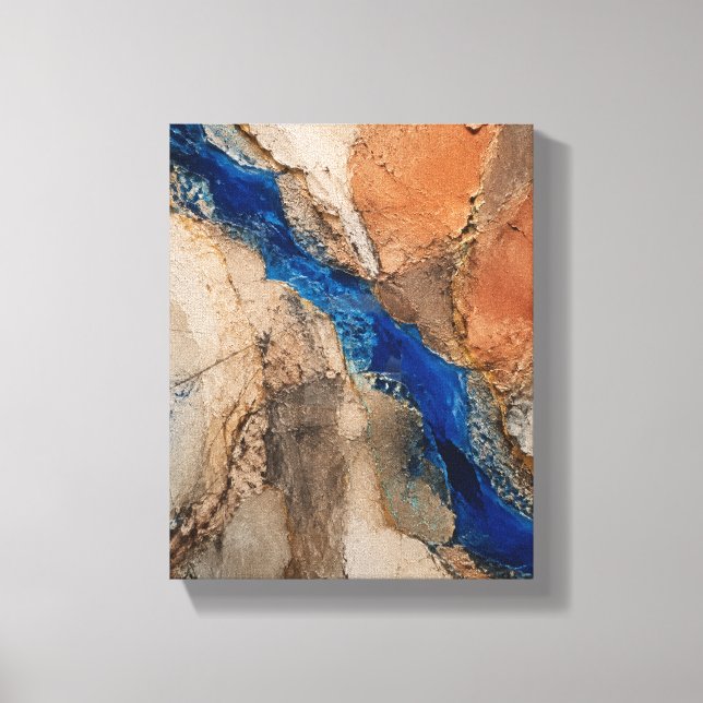 Líneas de falla de cobalto: arte abstracto texturi (Anverso)