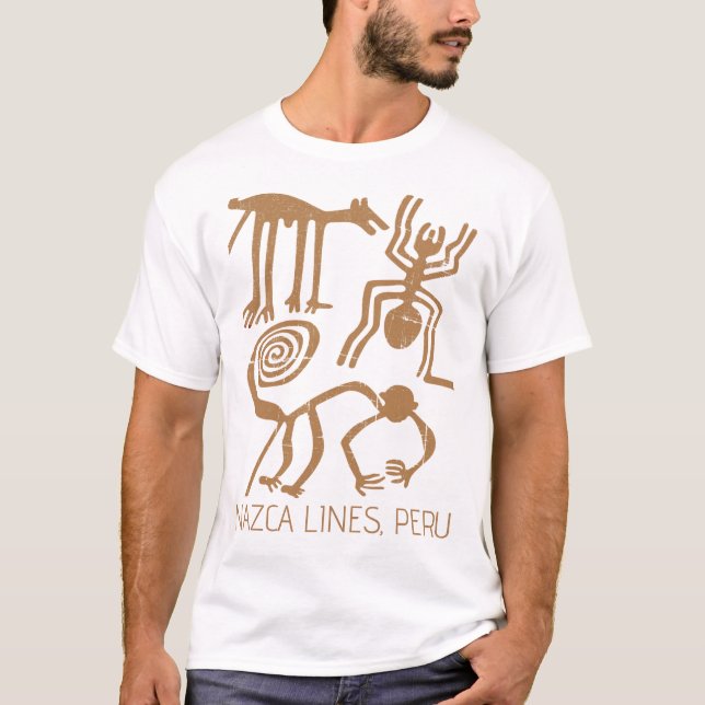 Líneas de Nazca, Perú Alienígenas Camiseta (Anverso)