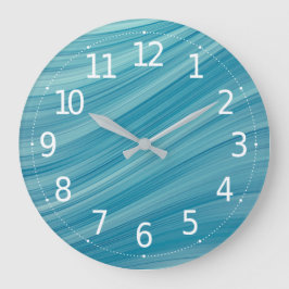 Líneas de onda azul abstractas simples | Reloj de 