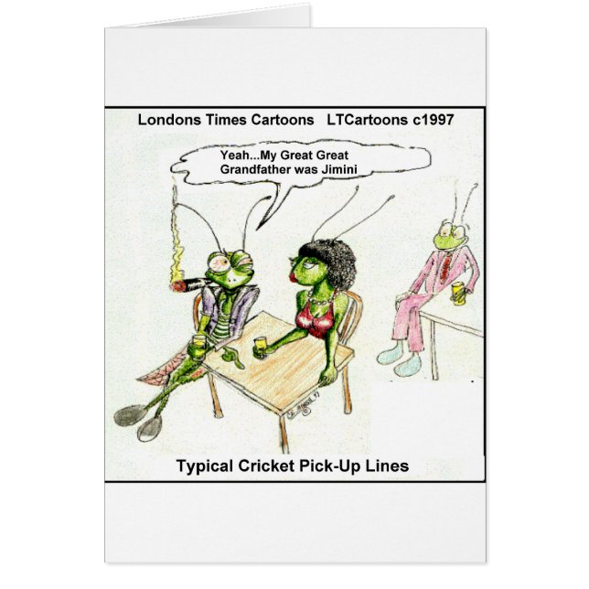 Líneas divertidas de recogida de cricket (Frente)
