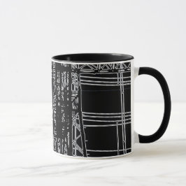 'LÍNEAS ELÉCTRICAS" 11 onzas. TAZA DE CAFÉ DEL