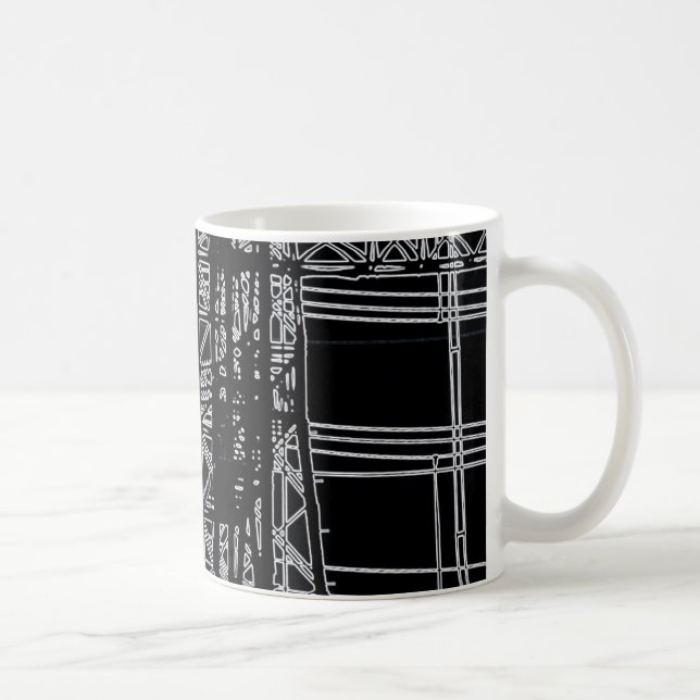 'LÍNEAS ELÉCTRICAS" 11 onzas. TAZA DE CAFÉ DEL (Derecha)