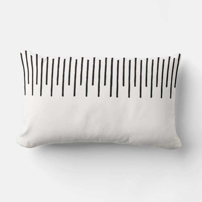 Líneas escalonadas almohada lumbar tribal (Anverso)