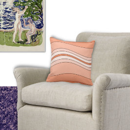 Líneas estratificadas en tonos de Cojín decorativo