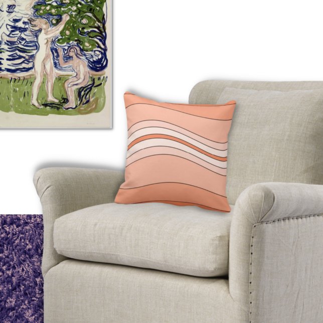 Líneas estratificadas en tonos de Cojín decorativo (Subido por el creador)