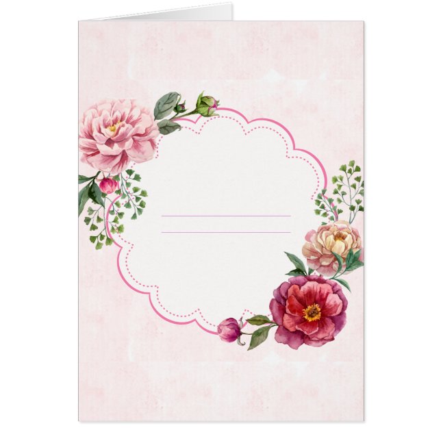 Líneas florales de la nota del marco de la (Frente)