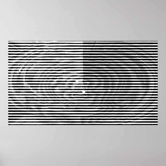 líneas horizontales redondeadas abstractas de arte (Frente)