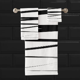 Líneas modernas en blanco y negro Resumen del arte