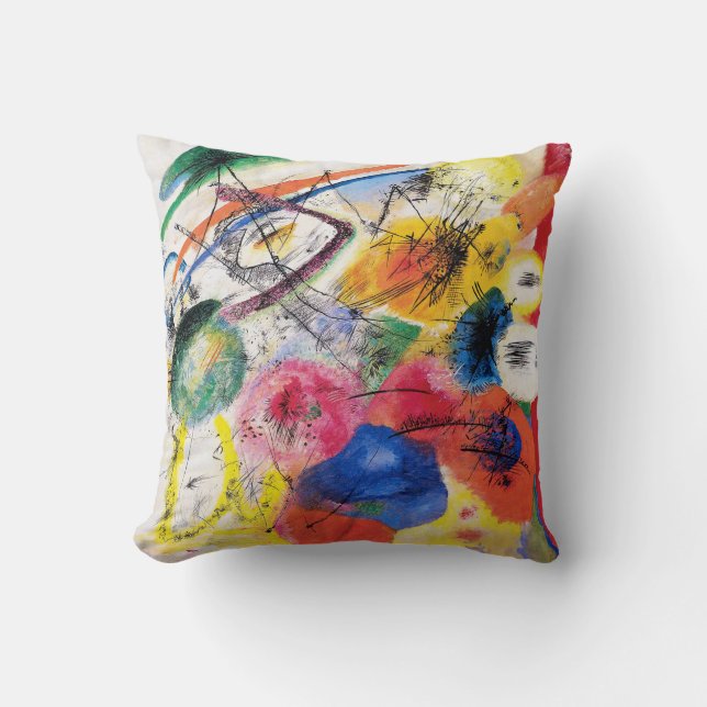 Líneas negras Cojín decorativo de Kandinsky (Anverso)