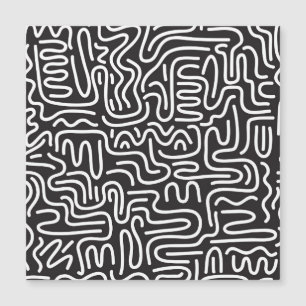 Líneas onduladas de Doodle retro: Monocromo