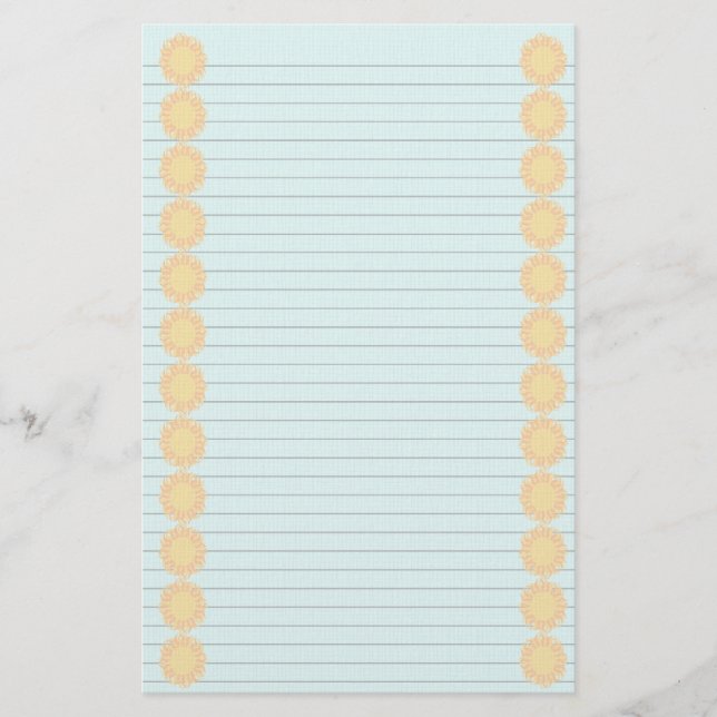 Líneas opcionales de papel de borde de sol (Anverso)