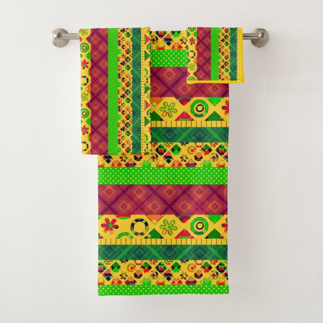 Líneas ornamentales de arte de arte paja textil bo (In situ)