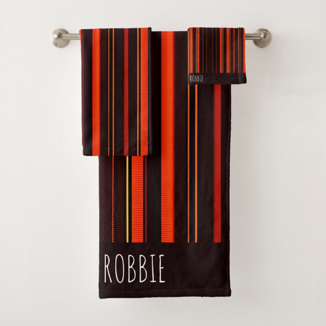 Líneas rojas vertical diferente sombra Patrón míni (In situ)