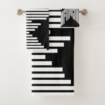 Líneas rotas en blanco y negro apiladas