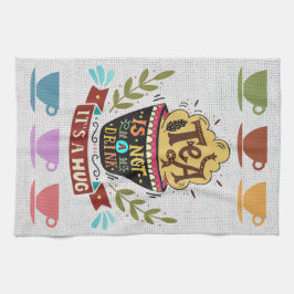 Linen Look Teacups Kitchen Toallas