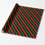 liner red  and green Papel de regalo<br><div class="desc">Decoración minimalista de líneas rojas y verdes en elegante fondo negro,   ideal para la navidad</div>