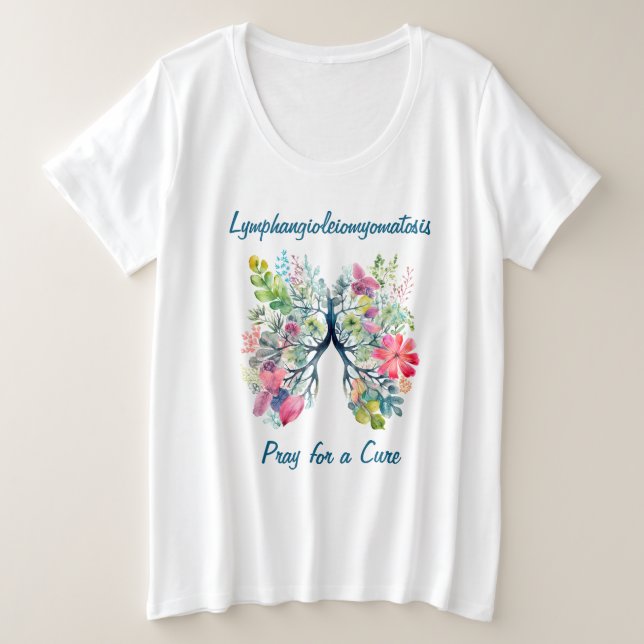 Linfangioleiomyomatosis LM Camisa Camiseta 2-Led P (Anverso del diseño)