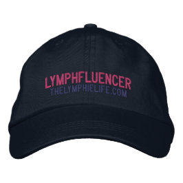 "Linffluencer" Gorra bordado (texto rosa)