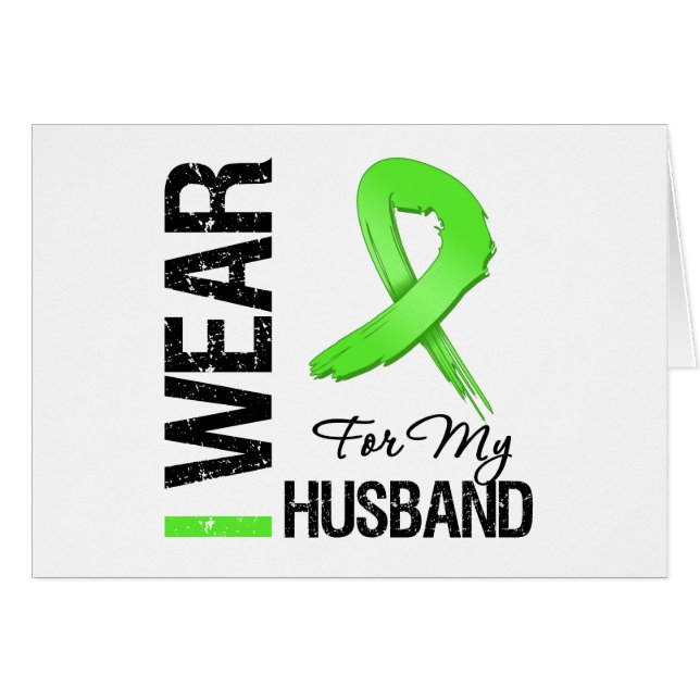 Linfoma Yo Llevo Lime Cinta Verde Para Mi Esposo (Anverso (Horizontal))