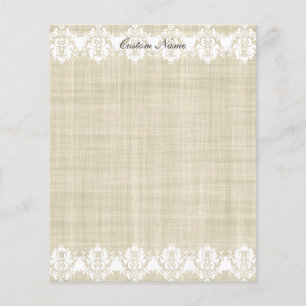 Lino Personalizado y Encaje Precioso Folleto