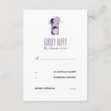 Linterna de flores moradas RSVP
