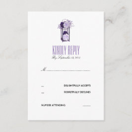 Linterna de flores moradas RSVP