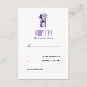 Linterna de flores moradas RSVP