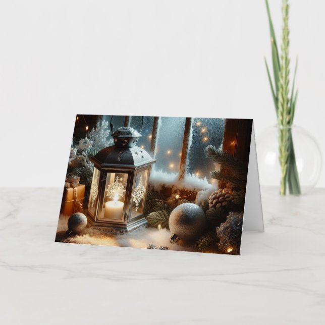 Linterna plateada de invierno de vacaciones (Anverso)