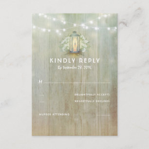 Linterna RSVP que se casa floral blanco del hierro