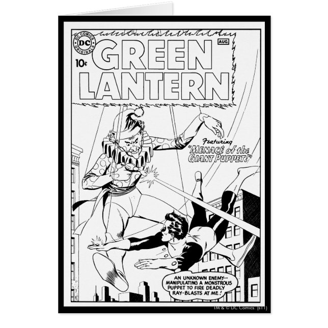 Linterna verde contra payaso, negro y blanco (Frente)