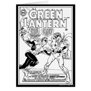 Linterna verde en el anillo, negro y blanco