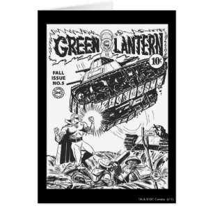 Linterna verde en las trincheras, negro y blanco