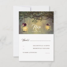 Linternas colgantes Boda de otoño romántica RSVP