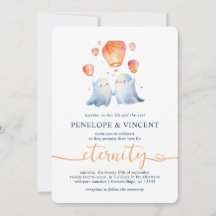 Linternas de deseo de amor y invitación de boda de