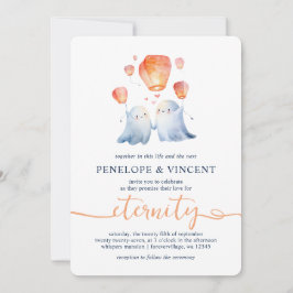 Linternas de deseo de amor y invitación de boda de