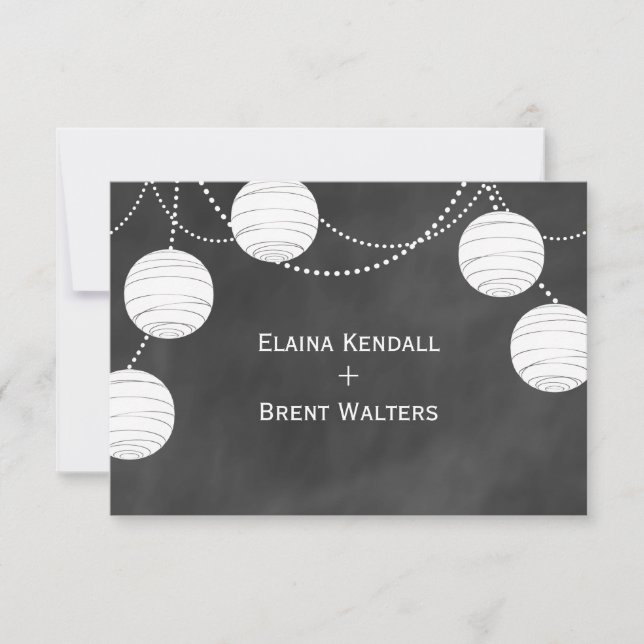 Linternas fiestas en el RSVP de llamadas (Anverso)