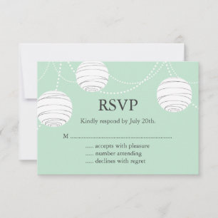Linternas fiestas RSVP en verde menta