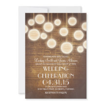 linternas invitación a una boda rústica en el camp