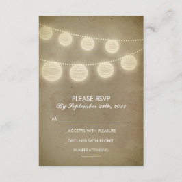 linternas vintage casamiento rústico tarjetas RSVP