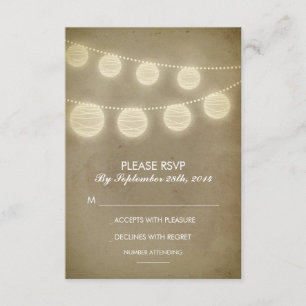 linternas vintage casamiento rústico tarjetas RSVP