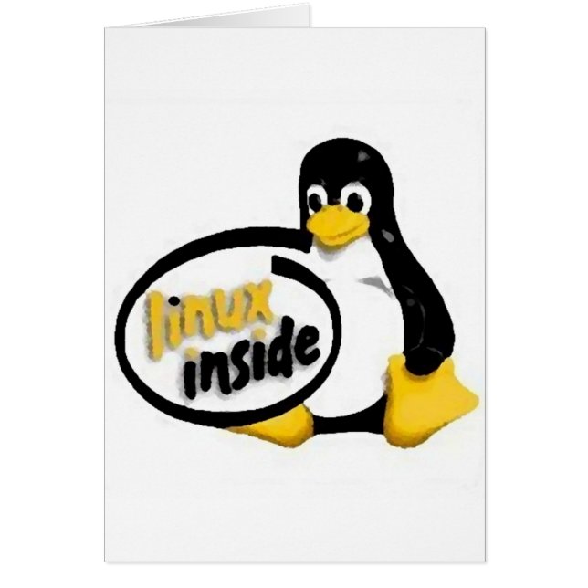 LINUX DENTRO de Tux el logotipo del pingüino de (Frente)